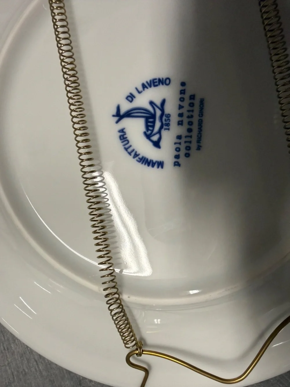 Richard Ginori Manifattura di Laveno Blue White Plates Set of 6 Italy